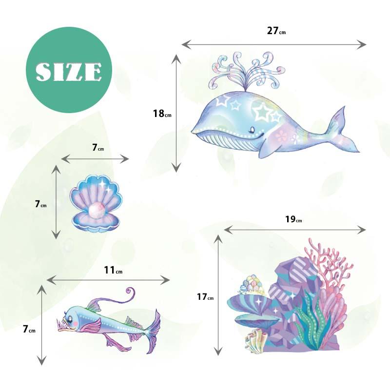 ウォールステッカー 飾り ECONECO 【フィッシュパレード】 はがせる 壁 シール ステッカー 壁紙 飾りつけ 水族館 海の生き物 かわいい | ウォールステッカーのスクウェア | 09