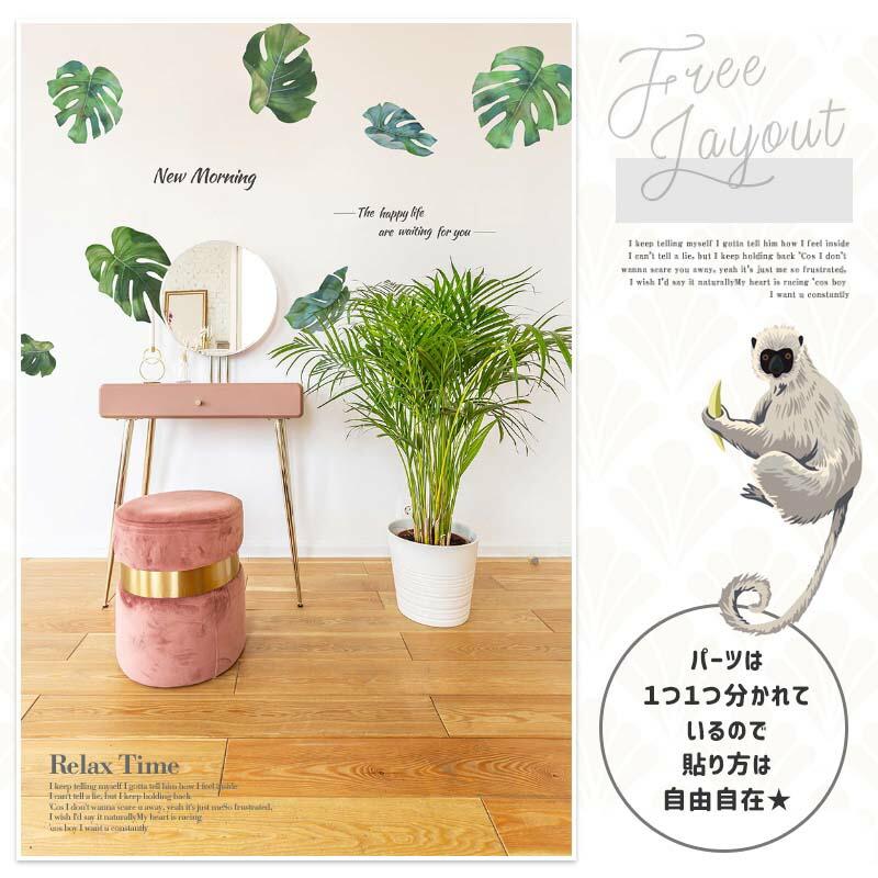 ウォールステッカー はがせる シール 壁紙 モンステラ 南国 植物 夏 リゾート ハワイ 木 葉 草 葉っぱ 木 観葉植物 受注印刷 |  | 04