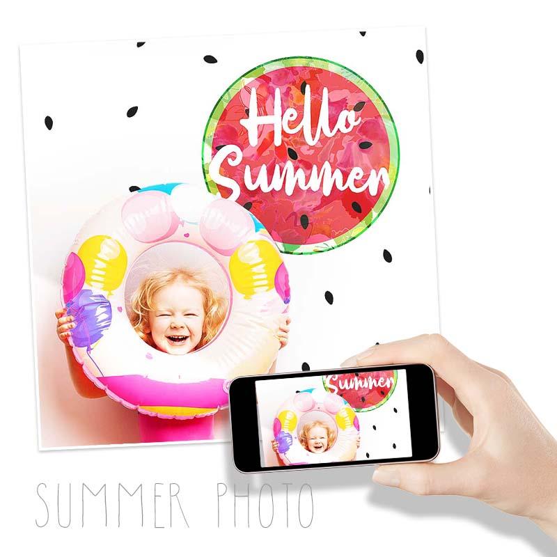 ウォールステッカー 飾り すいか スイカ トロピカル 【hello summer】 はがせる 壁 シール ステッカー 壁紙 飾りつけ 夏 夏フォト 受注印刷 | ウォールステッカーのスクウェア | 05