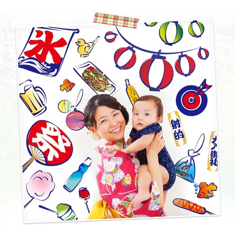 ウォールステッカー おうち縁日 お祭り 夏 はがせる 壁 シール ステッカー 壁紙 飾りつけ おまつり 夏祭り 祭 祭り まつり ちょうちん レトロ 昭和レトロ 昔風 | マジックスクウェア | 03