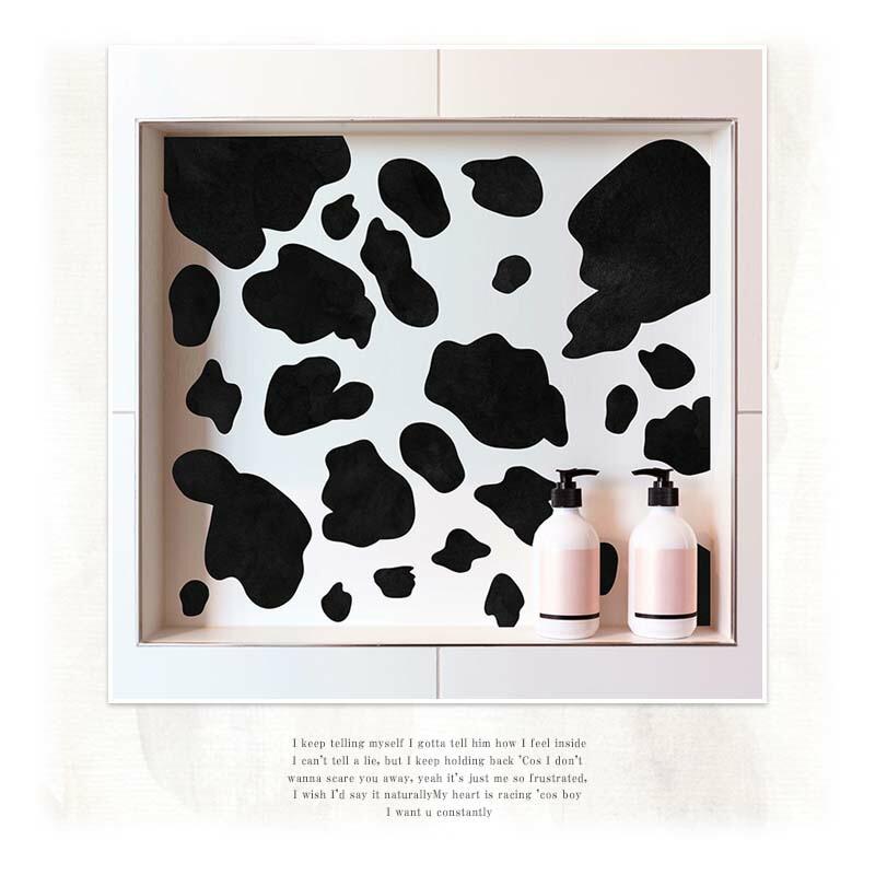 アニマルフレークステッカー　牛　受注生産 |  | 01