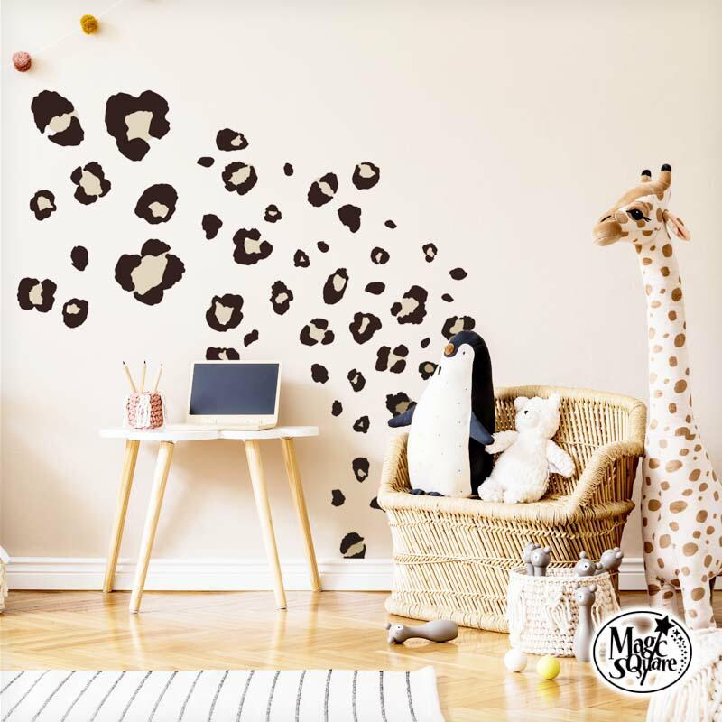 アニマルフレークステッカー　ブラウンレオパード　受注生産 | 