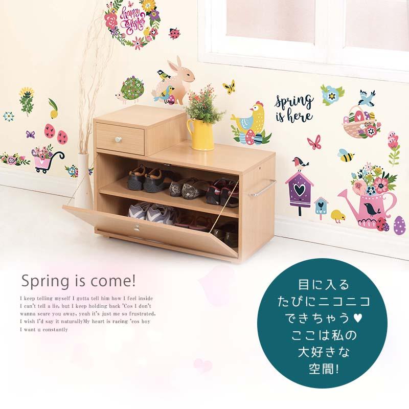 ウォールステッカー イースター 【イースターガーデン】 はがせる 壁 シール ステッカー 壁紙 飾りつけ おしゃれ 北欧 植物 木 葉 草 花 観葉植物 |  | 12