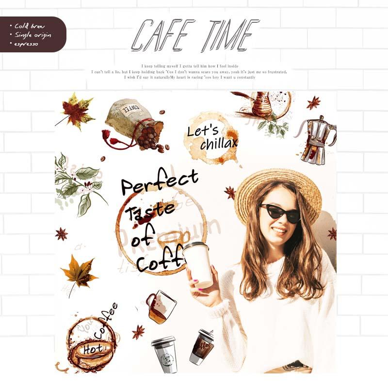 ウォールステッカー カフェタイム コーヒー 秋 |  | 06