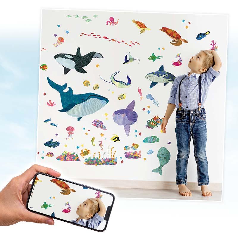 ウォールステッカー 海の生き物 魚 水族館 【SEAカーニバル】 はがせる 壁 シール ステッカー 壁紙 動物 海 海のなかま 海の動物 海の世界 ヒトデ | マジックスクウェア | 06