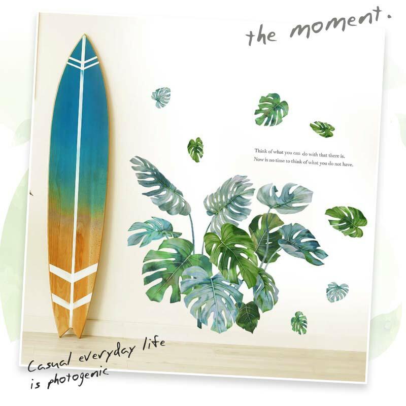 ウォールステッカー エキゾチックグリーン はがせる シール 壁紙 南国 植物 夏 リゾート ハワイ 木 葉 草 葉っぱ 木 観葉植物 受注印刷 |  | 04