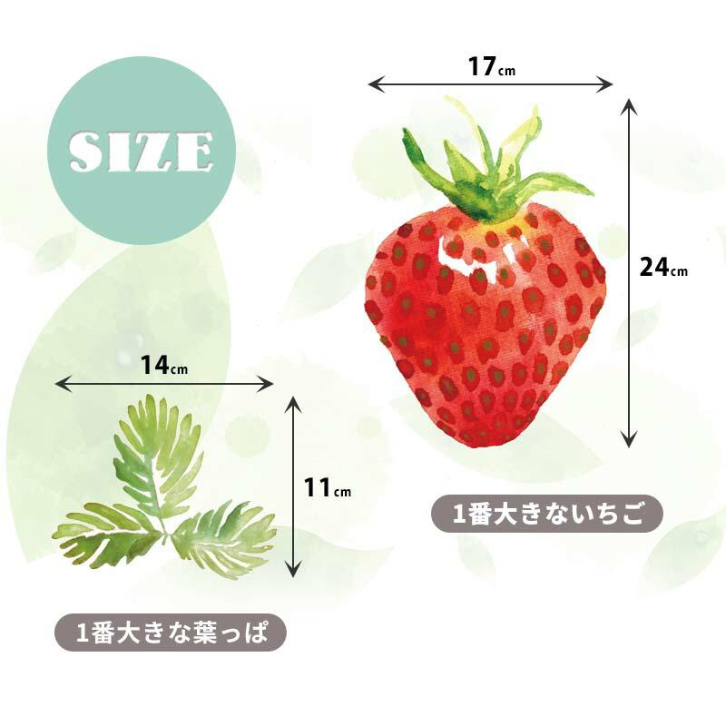 ウォールステッカー いちご 貼ってはがせる 壁 シール 賃貸OK 北欧  かわいい おしゃれ プリンセス ガーリー ストロベリー フルーツ 果物 赤 レッド イチゴ 苺 |  | 03