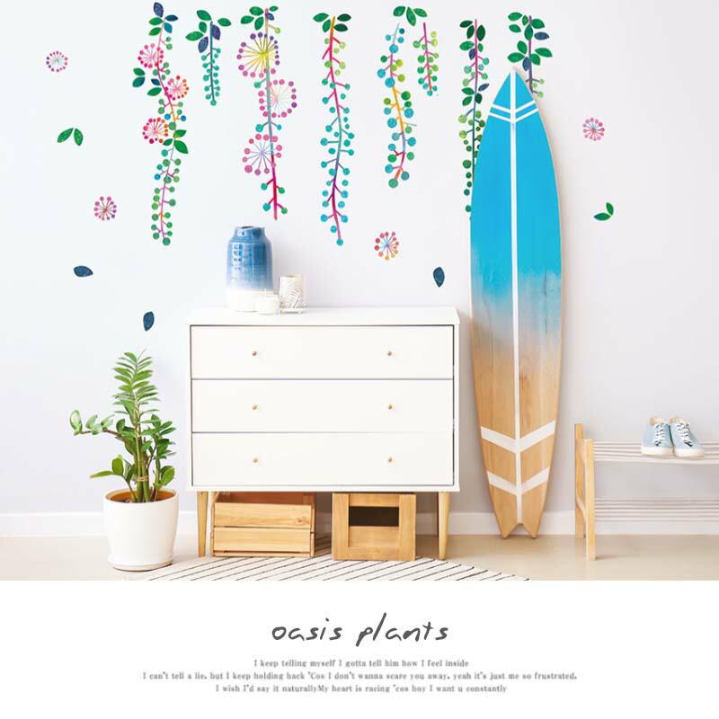 ウォールステッカー 木 花 大きい 観葉植物 飾り はがせる シール 壁紙 植物 南国 オアシスプランツ | マジックスクウェア | 06