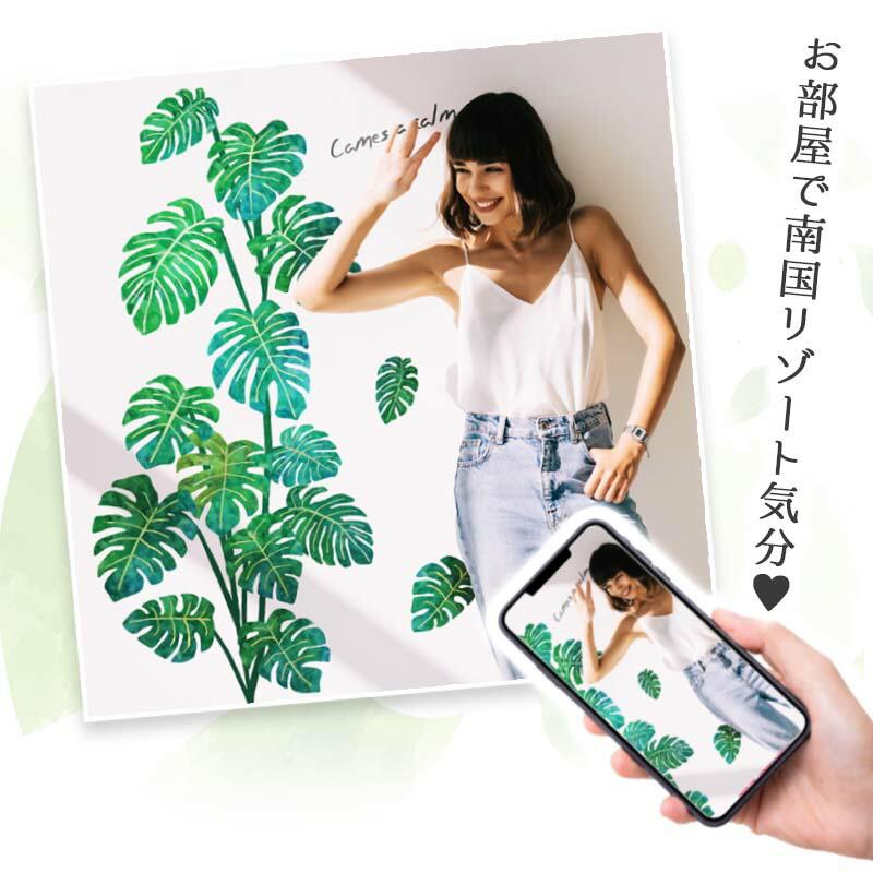 ウォールステッカー 木 花 大きい モンステラ 飾り はがせる トロピカル シール 壁紙 植物 オアシスモンステラ | マジックスクウェア | 04