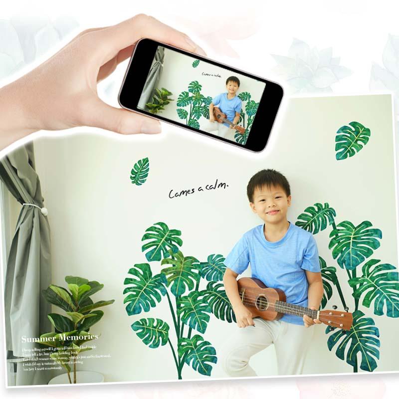 ウォールステッカー 木 花 大きい モンステラ 飾り はがせる トロピカル シール 壁紙 植物 オアシスモンステラ | マジックスクウェア | 09