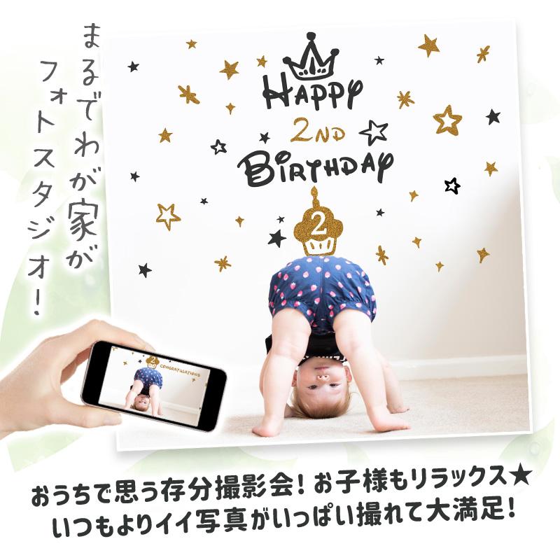 誕生日 飾り付け ウォールステッカー バースデー プリンセス 1歳 2歳 3歳 男の子 女の子 カップケーキ/受注印刷 | マジックスクウェア | 11
