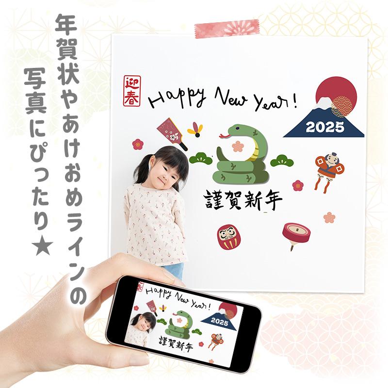 ウォールステッカー お正月 干支 巳 飾り 【蛇蛇蛇じゃ〜ん！2025】 はがせる 壁 シール ステッカー 大きい 壁紙 飾り おしゃれ 十二支 謹賀新年 受注印刷 |  | 09