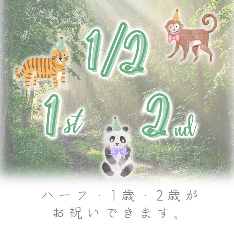 ウォールステッカー ハーフバースデー 森のハーフバースデー 誕生日 くま きりん パンダ ライオン はがせる 壁 シール 壁紙 飾りつけ 受注生産 | マジックスクウェア | 04