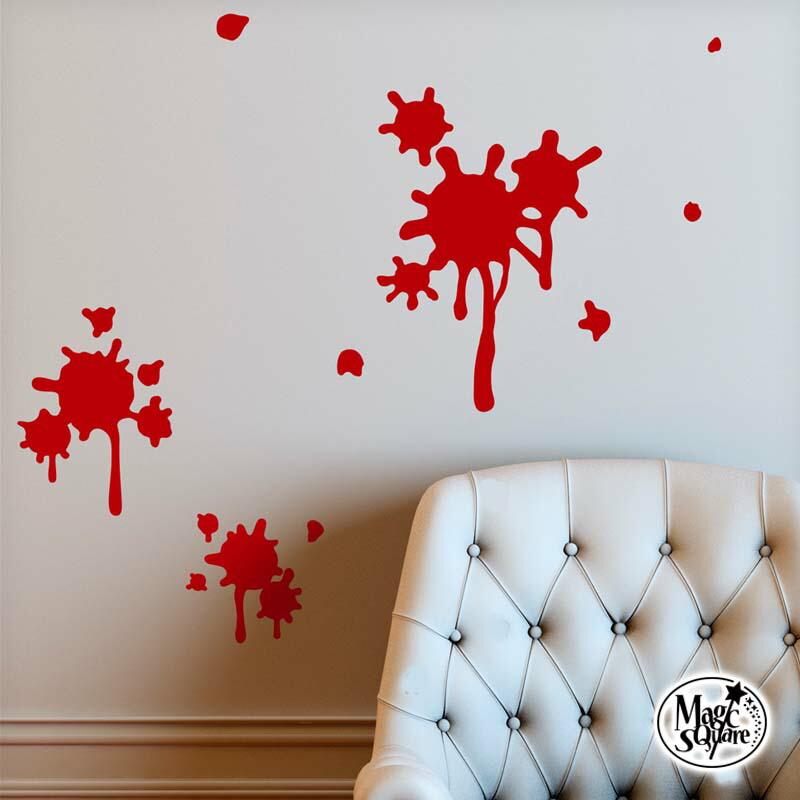 ウォールステッカー ハロウィン 飾り付け 室内装飾 壁紙 シール 壁面 玄関 かぼちゃ 血痕 | マジックスクウェア