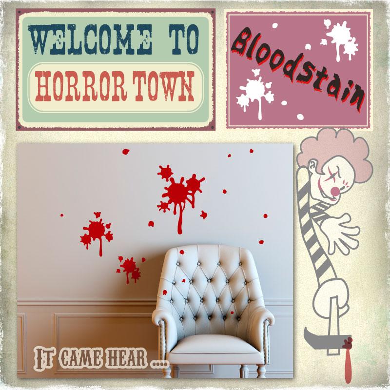 ウォールステッカー ハロウィン 飾り付け 室内装飾 壁紙 シール 壁面 玄関 かぼちゃ 血痕 | マジックスクウェア | 01