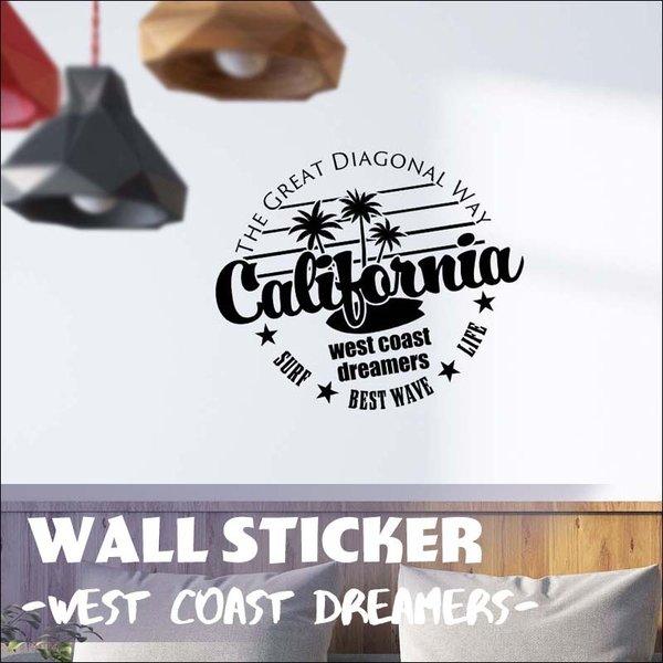 ウォールステッカー はがせる シール 壁紙 転写式 Dreamers カリフォルニア ロゴ 飾り Wt0073 ウォールステッカーのスクウェア 通販 Yahoo ショッピング