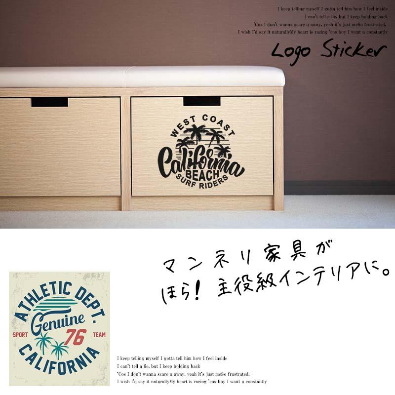 ウォールステッカー サーフ ヤシの木 黒 大きい 特大 転写式 ハワイ 身長計 トイレ 海 時計 マスキングテープ 西海岸インテリア カリフォルニア ロゴ 受注生産 |  | 07