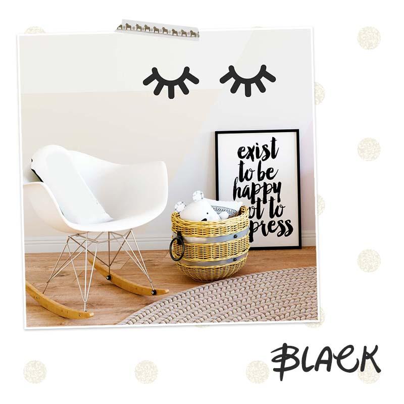 ウォールステッカー まつげ 北欧 モノトーン 転写式 壁シール 賃貸OK 貼ってはがせる 北欧 かわいいい おしゃれ 海外風 子供部屋 受注生産 |  | 02