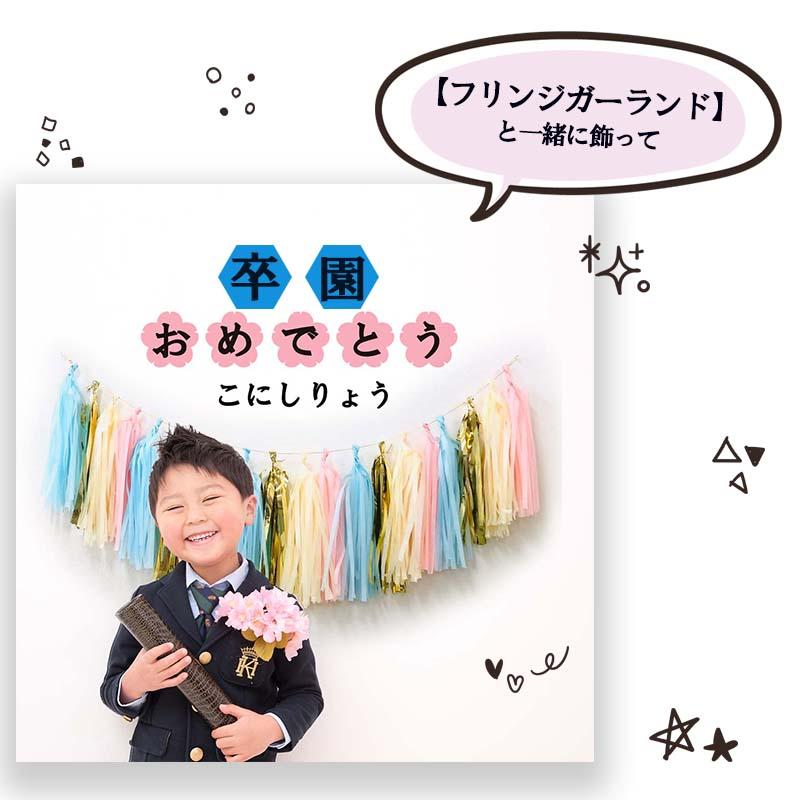 ウォールステッカー 入学 入園 卒業 卒園 オーダーステッカー 誕生日 おめでとう 名入れ 記念写真 パーティー 飾り 飾り付け  剥がせる 受注印刷 |  | 08