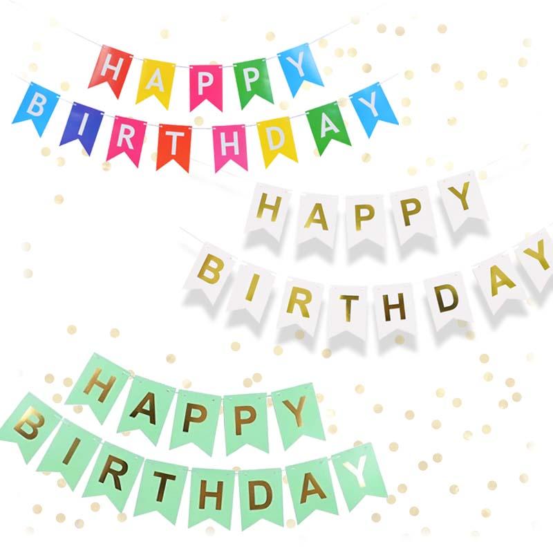 誕生日 飾り バースデー ガーランド 【C】 ハーフバースデー バースデー パーティー 海外風 英字 ゴールド 金 シルバー 銀 北欧 飾り付け 装飾 |  | 03