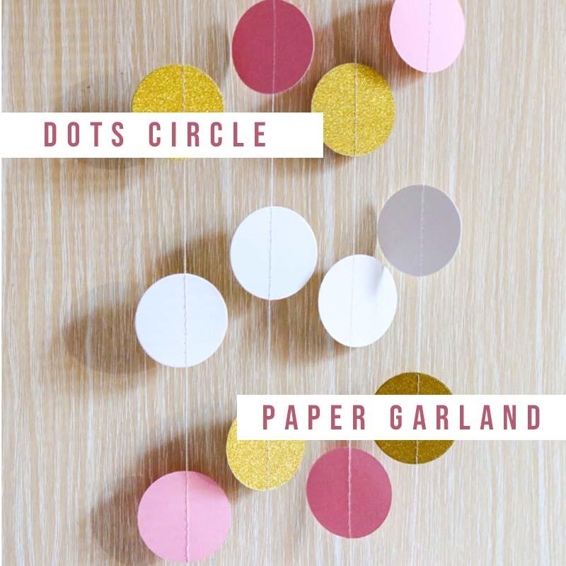 海外風 ドットガーランド ピンクドット 誕生日 飾り バースデー |  | 02