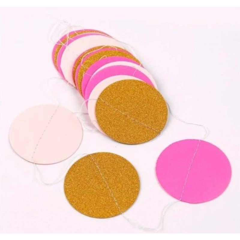 海外風 ドットガーランド ピンクドット 誕生日 飾り バースデー |  | 04