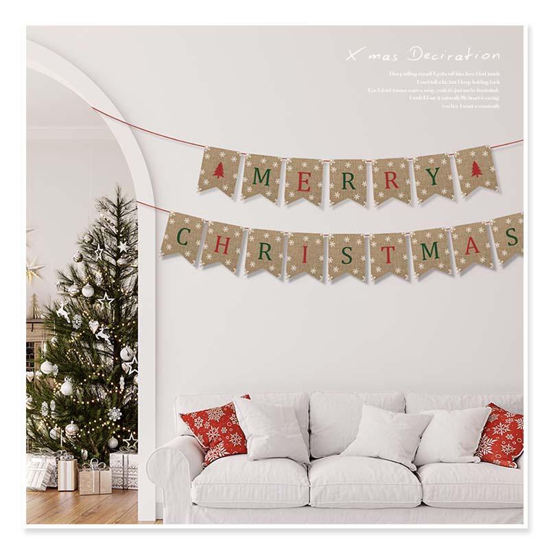 ガーランド クリスマス 飾り 【G】  クリスマスガーランド フラッグ 壁 壁紙 飾りつけ おしゃれ かわいい 北欧 紙 紙製 赤 緑 白 | マジックスクウェア | 04