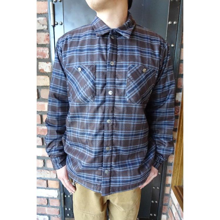 BLUCO ブルコ QUILTING FLANNEL SHIRTS OL-046-022 BROWN : MAGIC-U&Co  