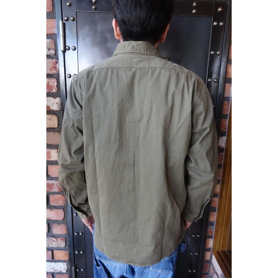 バズリクソンズ BUZZ RICKSON'S  BR29174  HERRINGBONE WORK SHIRTS オリーブ｜magic-u-co｜02