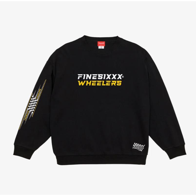 ファインシックス FINESIXXX FINE-FLAG GRAPHIC CREW NECK SWEAT BLACK 