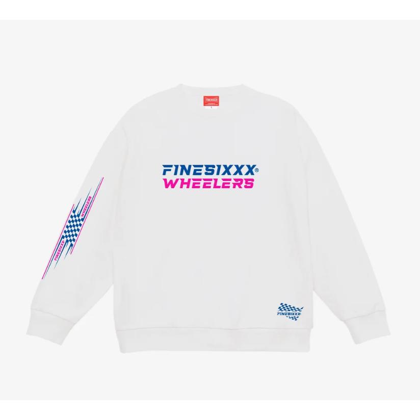 ファインシックス FINESIXXX FINEFLAG GRAPHIC CREW NECK SWEAT WHITE