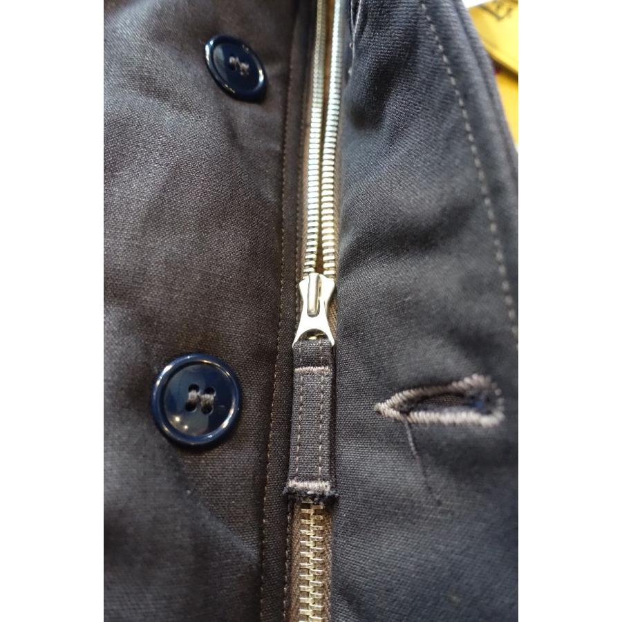 フリーホイーラーズ FREEWHEELERS 2531004 KNUCKLE BONES on AAF 90thBG 400thBSQ CIVILIAN DECK JACKET デッキジャケット DARK NAVYの画像
