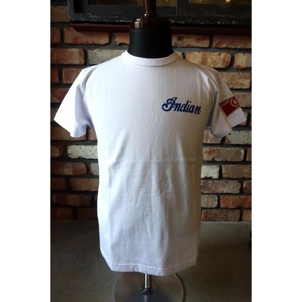 インディアンモーターサイクル INDIAN MOTORCYCLE　IM77636 S/S T-SHIRTS "E-PENNANT PATCH" [WHITE]｜magic-u-co