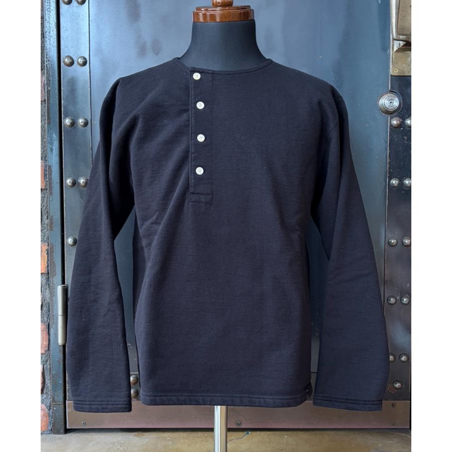 プリクエル PREQUEL C1011 Henley Sweatshirt Black スウェット