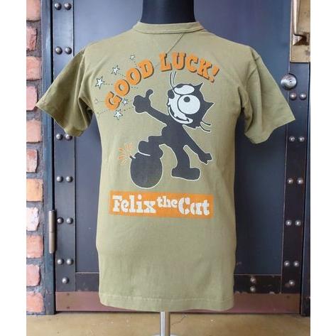 トイズマッコイ TOYS McCOY TMC2001 Tシャツ MILITARY TEE FELIX THE CAT "GOOD LUCK