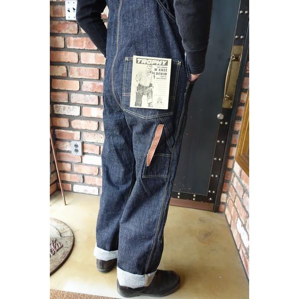 トロフィークロージング TROPHY CLOTHING 1603W W KNEE CARPENTER OVERALL オーバーオール DIRT DENIM｜magic-u-co｜10