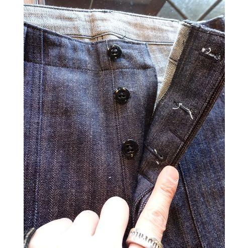 WAREHOUSE ウエアハウス Lot1086 HERRINGBONE MILITARY PANTS [INDIGO 