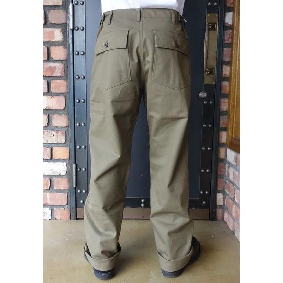 ウエアハウス WAREHOUSE Lot1086 HERRINGBONE MILITARY PANTS [ODG]｜magic-u-co｜03