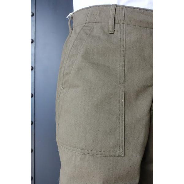 ウエアハウス WAREHOUSE Lot1086 HERRINGBONE MILITARY PANTS [ODG]｜magic-u-co｜05