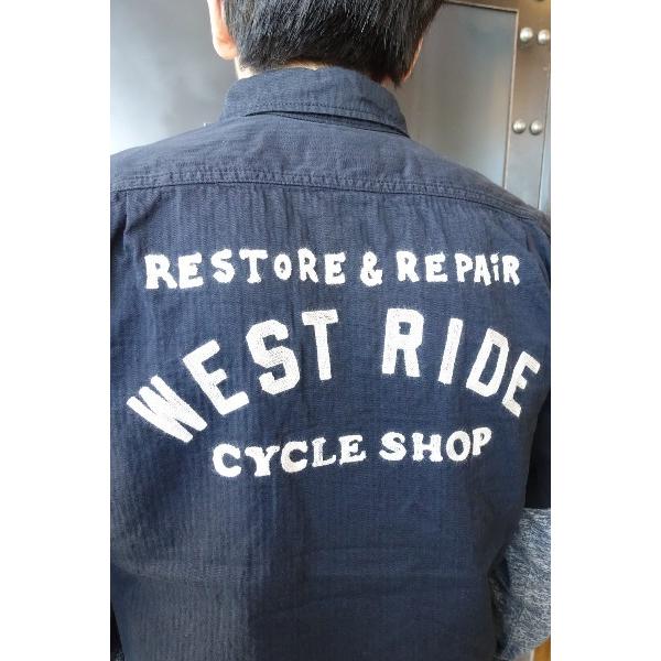 ウエストライド WEST RIDE 22SS CYCLE SHOP WORK SS SHIRTS  シャツ BLK｜magic-u-co｜04