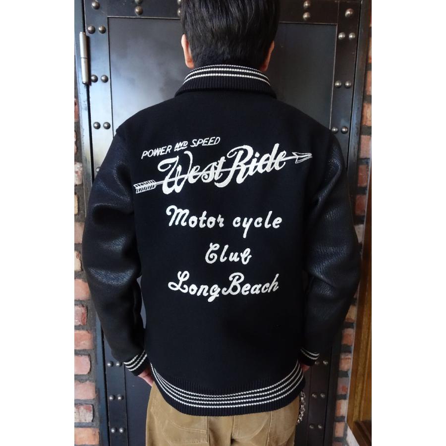 ウエストライド WEST RIDE 22FW WR AWARD JACKET スタジャン BLK｜magic-u-co｜02