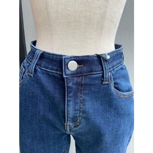 INDIMARK(インディマーク) 裾折り返し裏ボアボーイフレンドデニム WJ