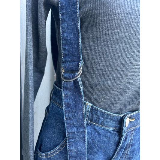 INDIMARK（インディマーク） サスペンダーワイドデニム WJ181 ブルー