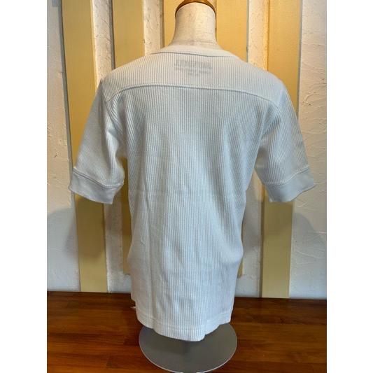 JOHNBULL (ジョンブル) 　コットンピグメント針抜きTシャツ　jl241c25-001ホワイト Johnbull JOHNBULL (ジョンブル) コットンピグメント針抜きT