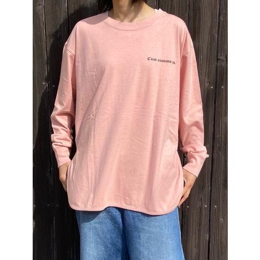 JOHNBULL (ジョンブル) ヘムアレンジロングスリーブTシャツ（green） ZC745-021ピンク