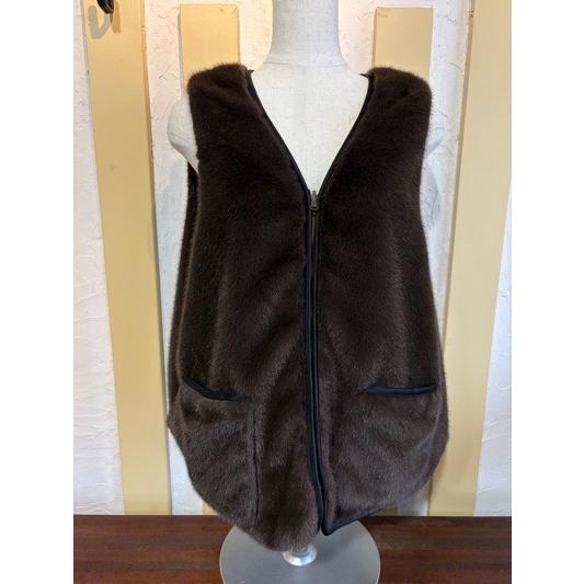 Le Melange（ル・メランジュ） エコファーベスト 8553701-99 ブラウン