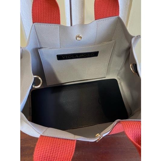 VIOLA d'ORO/ヴィオラドーロ　GINOジーノ　マイクロファイバースエードトート　M　V-2063 sand beige×aqricot(サンドベージュ×アプリコット) | VIOLAd'ORO | 05