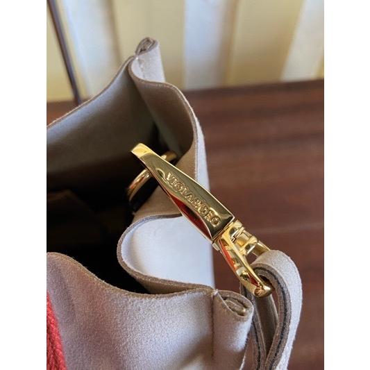 VIOLA d'ORO/ヴィオラドーロ　GINOジーノ　マイクロファイバースエードトート　M　V-2063 sand beige×aqricot(サンドベージュ×アプリコット) | VIOLAd'ORO | 07