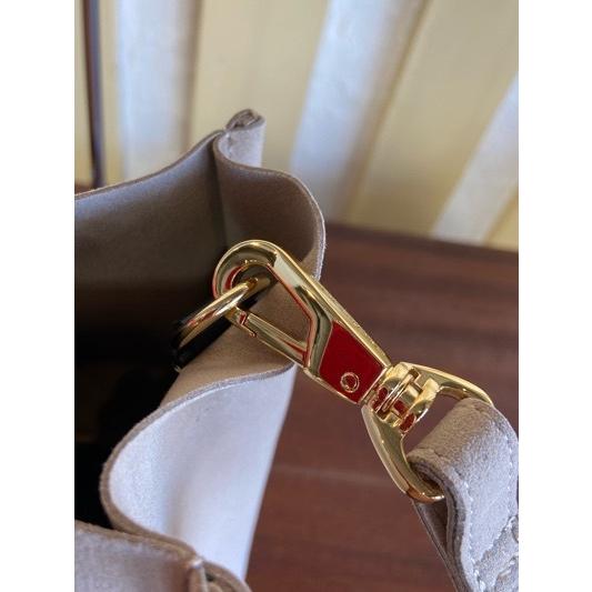 VIOLA d'ORO/ヴィオラドーロ　GINOジーノ　マイクロファイバースエードトート　M　V-2063 sand beige×aqricot(サンドベージュ×アプリコット) | VIOLAd'ORO | 08