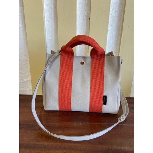 VIOLA d'ORO/ヴィオラドーロ　GINOジーノ　マイクロファイバースエードトート　M　V-2063 sand beige×aqricot(サンドベージュ×アプリコット) | VIOLAd'ORO | 09